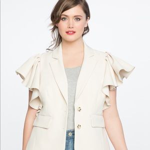 Eloquii Studio Ruffle Sleeve Blazer Sz 20